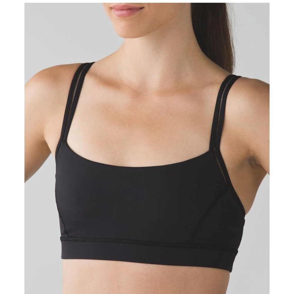 Lululemon Straight Up Sports Bra Black Athletic Yoga w2.